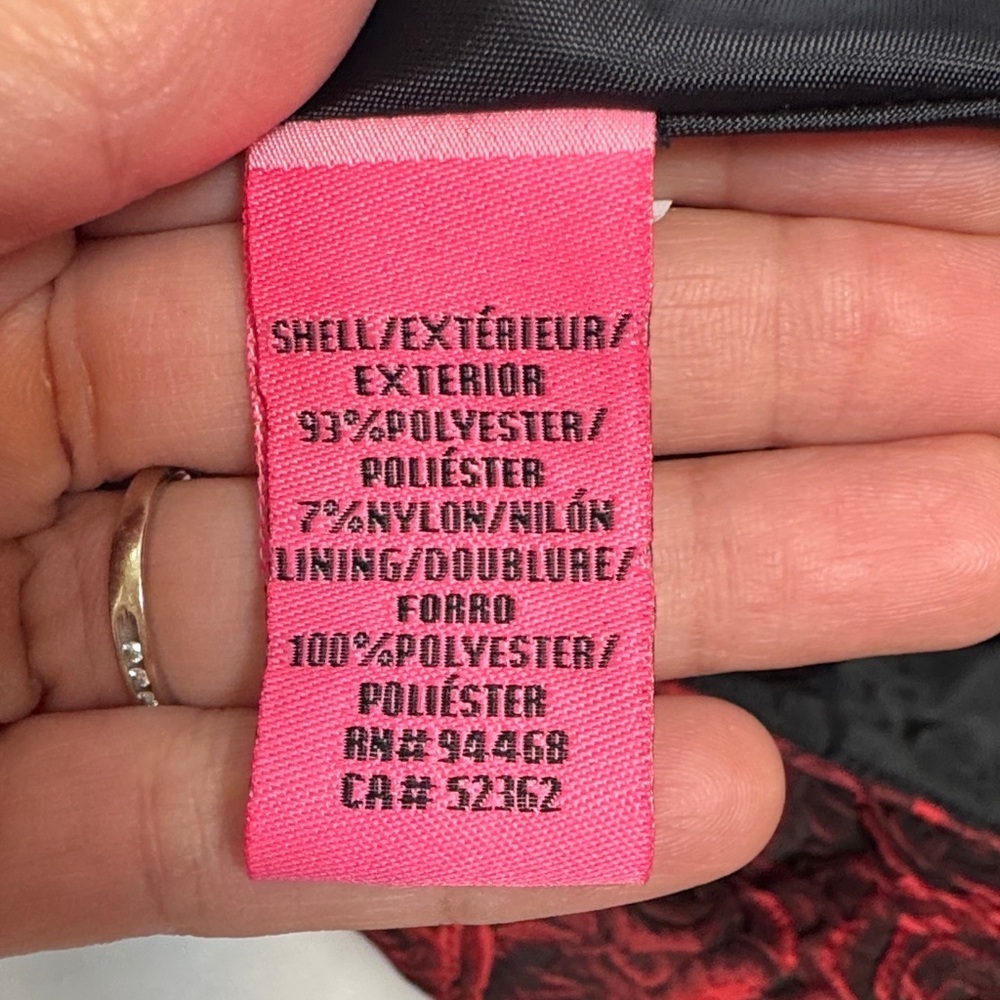 Betsey Johnson Black and Red Rose Mini Dress, A-line - Picture 10 of 11